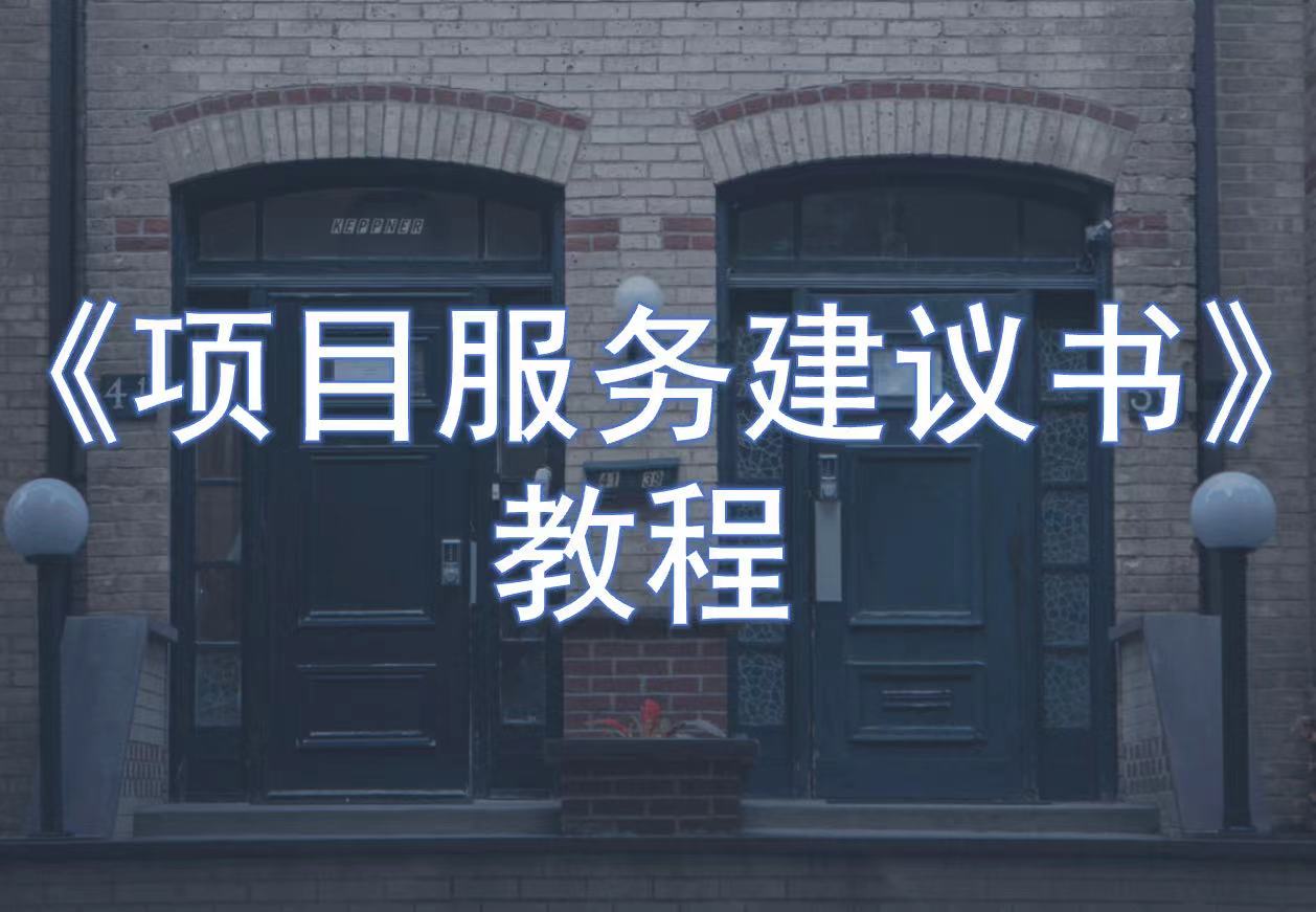 服务内容《项目服务建议书》教程